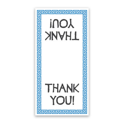 Αυτοκόλλητο Δώρου THANK YOU 4X8cm Τετράγωνο 100τμχ