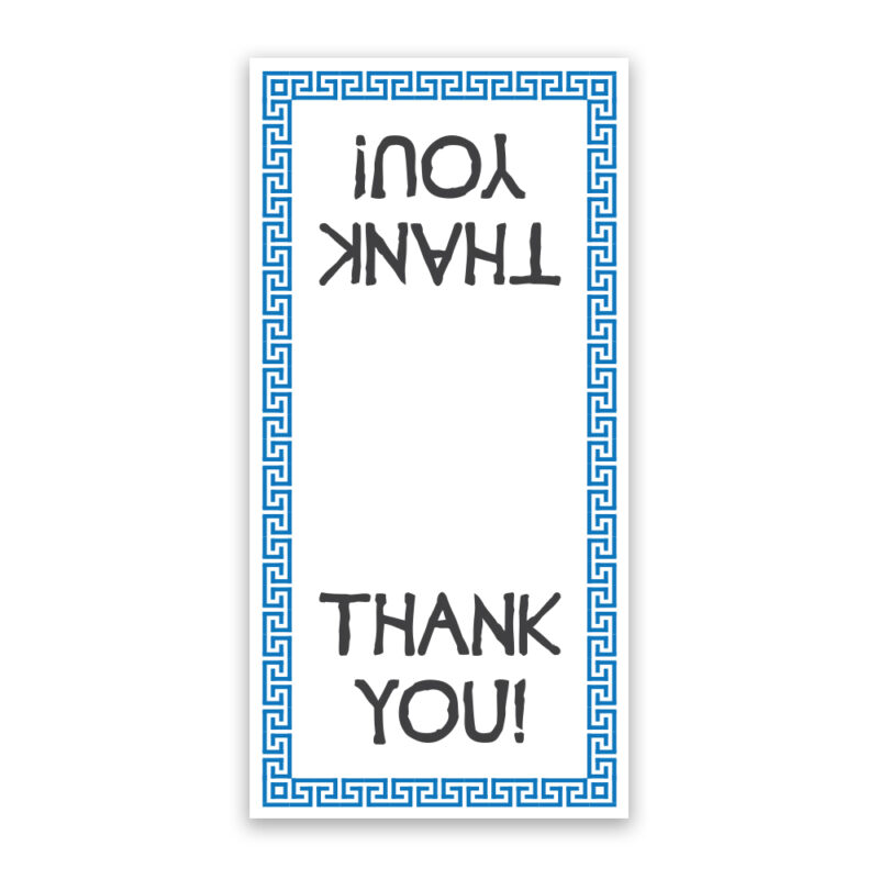 Αυτοκόλλητο Δώρου THANK YOU 4X8cm Τετράγωνο 100τμχ