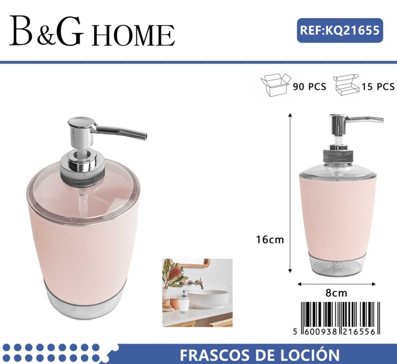 Θήκη κρεμοσάπουνου Dispenser πλαστική - Light Pink - 21655