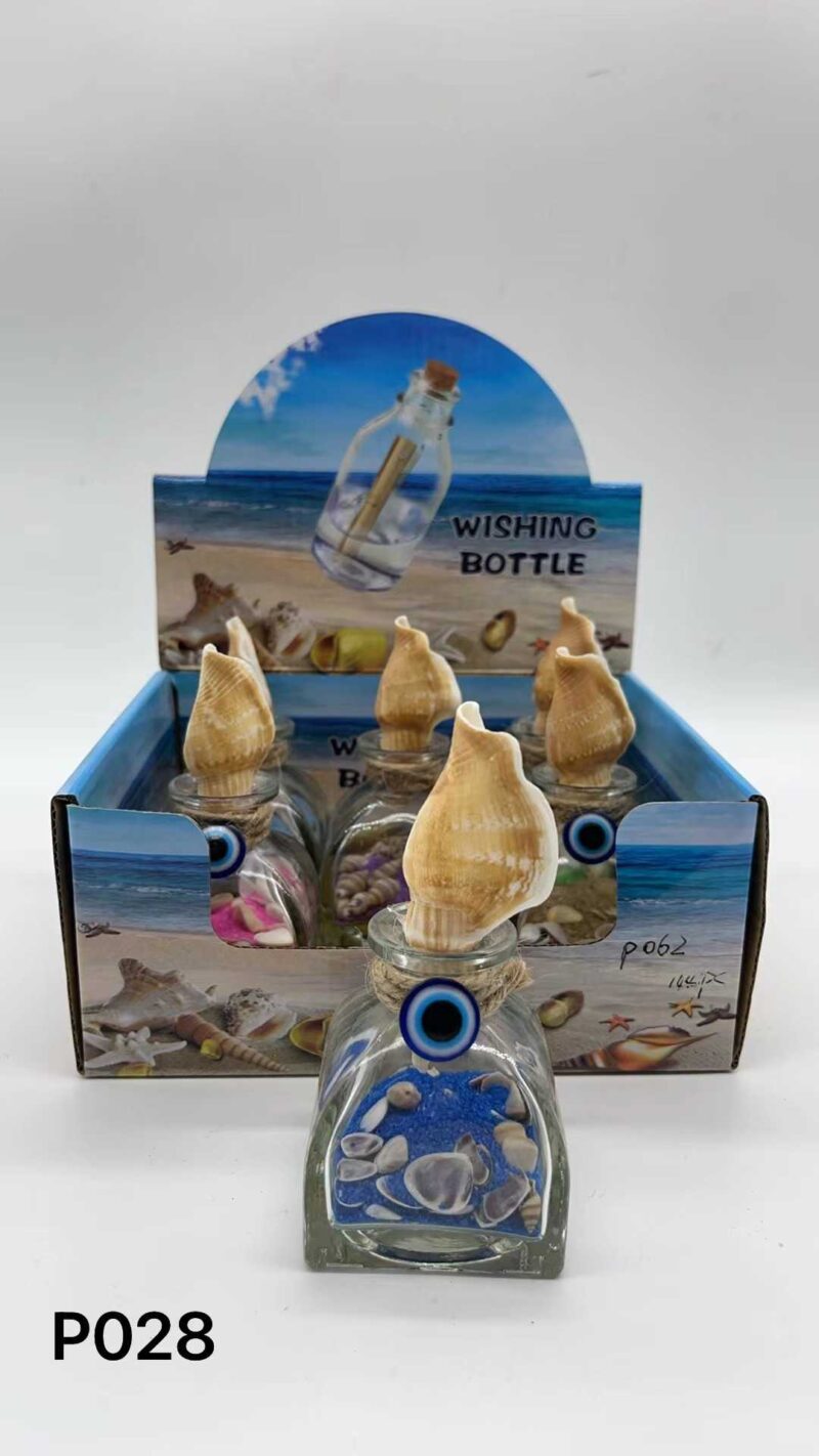 Διακοσμητικό Souvenir - Μπουκαλάκι με κοχύλια - 6pcs - 251759