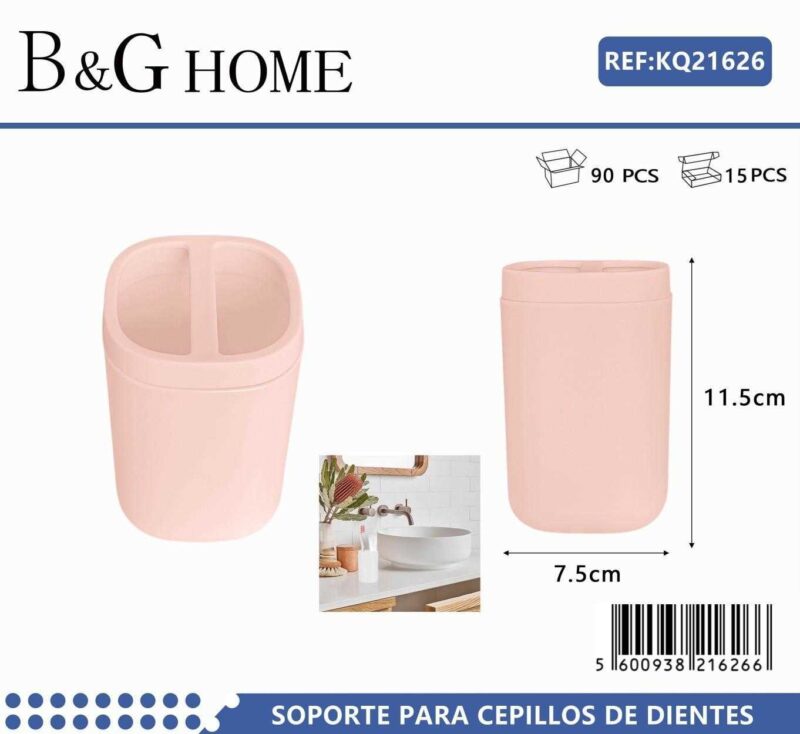 Θήκη οδοντόβουρτσας πλαστική - Light Pink - 21626