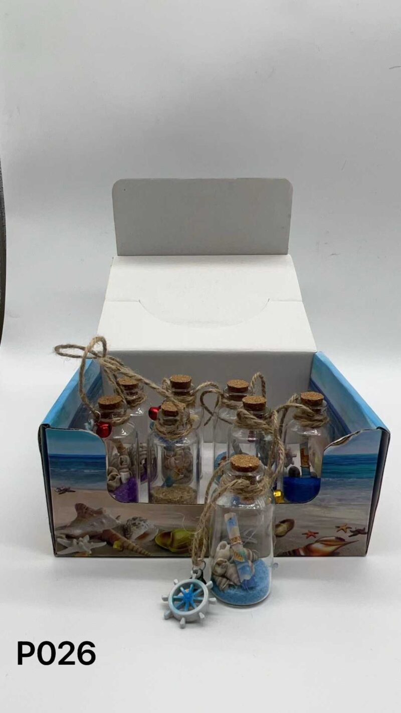 Διακοσμητικό Souvenir - Μπουκαλάκι με κοχύλια - 20pcs - 251735
