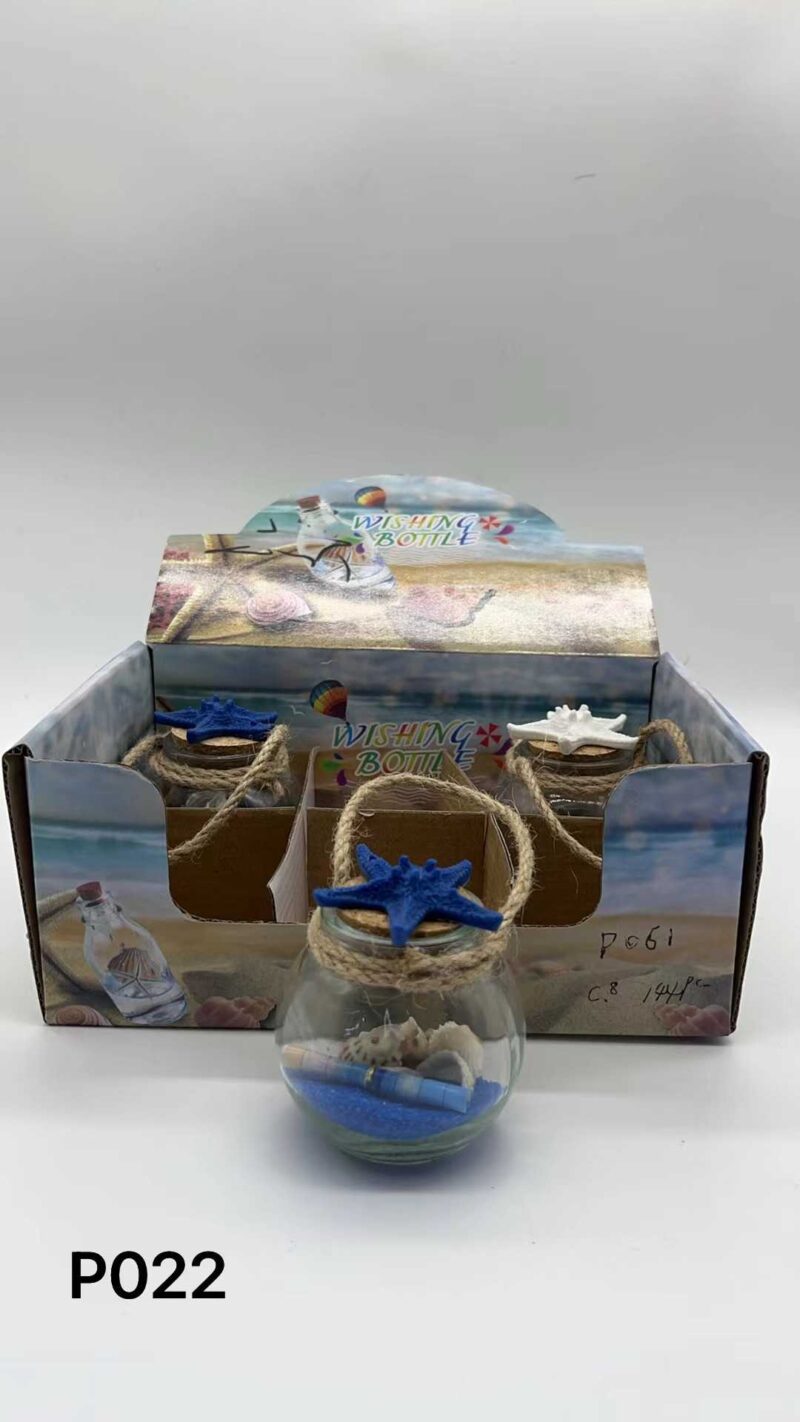 Διακοσμητικό Souvenir - Μπουκαλάκι με κοχύλια - 6pcs - 251704