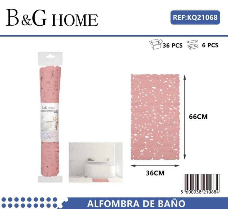 Αντιολισθητικό πατάκι μπάνιου - M0839 - 36x66cm - Pink - 21068