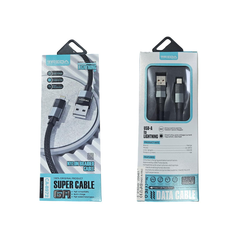 Treqa Καλώδιο Φόρτισης Lightning σε USB-A CA-8972 - Super Cable