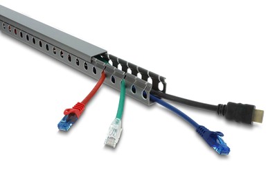 DELOCK cable management 22028, πλαστικό, 30x30mm, 1m, γκρι
