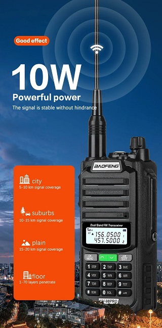 Φορητός πομποδέκτης UHF/VHF - UV98 PRO - Baofeng - 402987 - Green