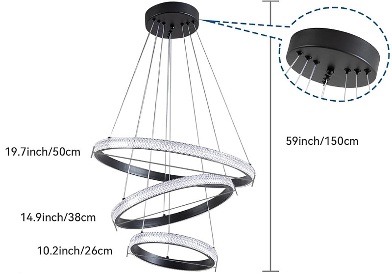 Φωτιστικό οροφής τραπεζαρίας LED - 2196 - 431019