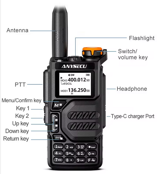 Φορητός πομποδέκτης UHF/VHF - UVK5 - Quansheng - 512153