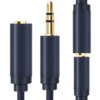 CABLETIME καλώδιο προέκτασης ήχου 3.5mm CT-AV302-H11G, gold plated, 3m, μπλε