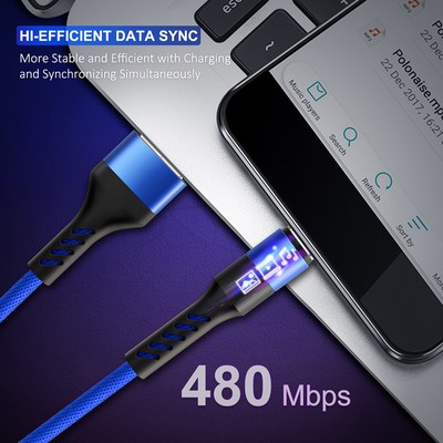 CABLETIME καλώδιο USB-C σε USB CT-C160-PU32-CMAM, 2.4A, 480Mbps, 1m, μπλε