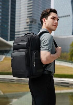 ARCTIC HUNTER τσάντα πλάτης B00492-1 με θήκη laptop 15.6", 22L, μαύρη