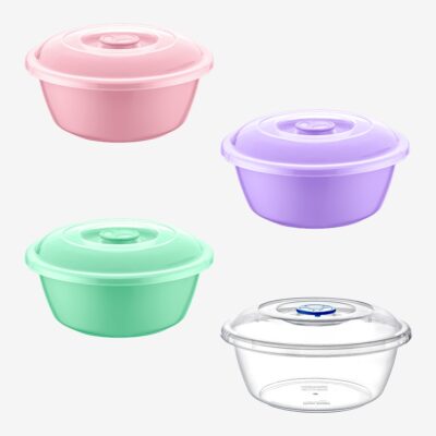 ΜΠΩΛ ΣΤΡΟΓΓΥΛΟ ΜΕ ΚΑΠΑΚΙ 10LT TRANSPARENT