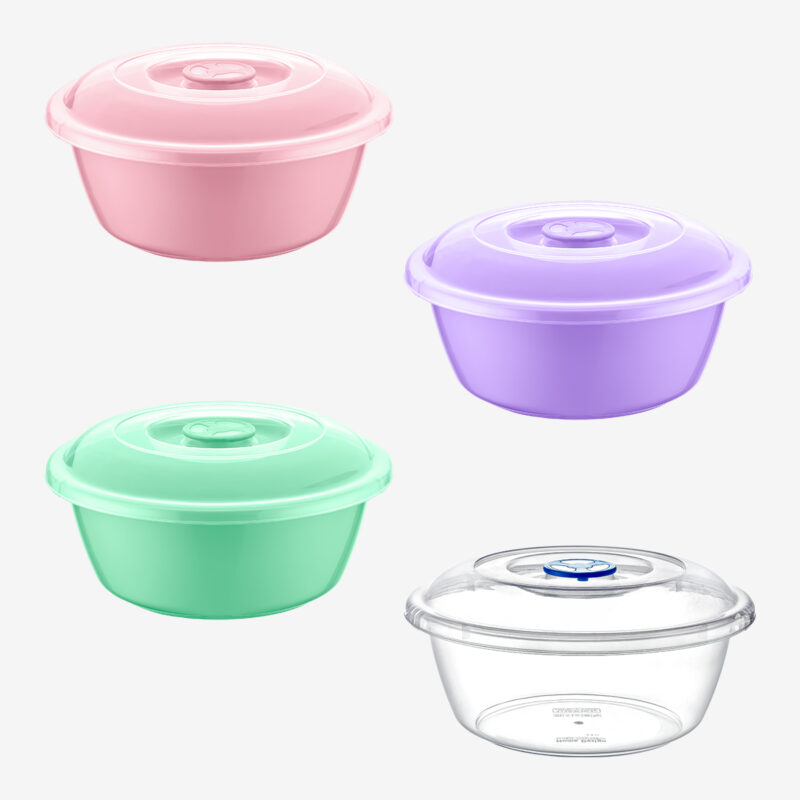 ΜΠΩΛ ΣΤΡΟΓΓΥΛΟ ΜΕ ΚΑΠΑΚΙ 15LT TRANSPARENT