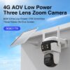 VSTARCAM smart ηλιακή κάμερα BG621TR, triple lens, 3MP, 4G, SD, PTZ, IP66