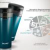 BRUNO θερμός BRN-0072, με κλείδωμα, anti-slip, 400ml, μπλε