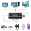 POWERTECH video capture CAB-H147, HDMI/USB σύνδεση, 4K/60Hz, μαύρο