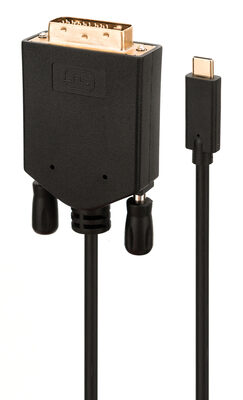 POWERTECH καλώδιο USB-C σε DVI CAB-UC050, 1080p/60Hz, 2m, μαύρο