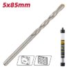 DELI τρυπάνι DH-JGZ050-E1 για τοίχο, 40Cr YG6, 5x85mm, κυλινδρικό