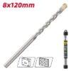 DELI τρυπάνι DH-JGZ080-E1 για τοίχο, 40Cr YG6, 8x120mm, κυλινδρικό