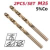 DELI σετ τρυπάνια DH-MHZ020-E2 για μέταλλο, M35 HSS 5% κοβαλτίου, DIN 388, 2x49mm, κυλινδρικό, 2τμχ