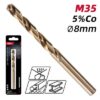 DELI τρυπάνι DH-MHZ080-E2 για μέταλλο, M35 HSS 5% κοβαλτίου, DIN 388, 8x117mm, κυλινδρικό