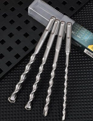 DELI σετ τρυπάνια DH-YCZ004-WD1 για τοίχο, 40Cr YG8, 6/8/10/12x160mm, SDS Plus, 4τμχ
