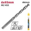 DELI τρυπάνι DL16060G για μέταλλο, M2 HSS, 6x93mm, κυλινδρικό