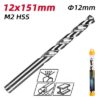 DELI τρυπάνι DL16120G για μέταλλο, M2 HSS, 12x151mm, κυλινδρικό