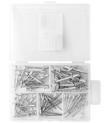 DELI σετ πριτσίνια DL236906, χάλυβας άνθρακα, 2.4-6.4mm, 75τμχ