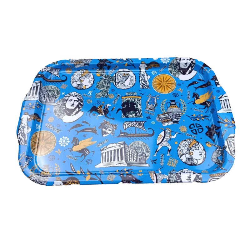 Mεταλλικός Δίσκος Με Σχέδια Ancient Greece 21x31cm