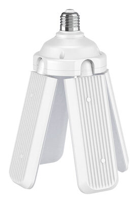 POWERTECH LED λάμπα E27-018, 4x αναδιπλούμενα πτερύγια, 52W, 4000K, E27