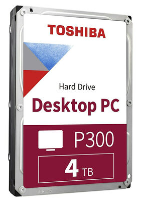 TOSHIBA Σκληρός Δίσκος P300 HDWD240, 4TB, 3.5", 128MB, 5400RPM, SATA III