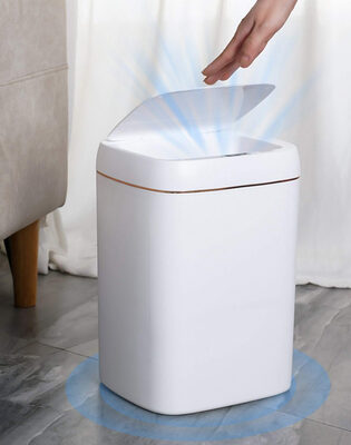 HOME USE κάδος απορριμμάτων HUH-0188 με φωτοκύτταρο, 13lt, λευκός