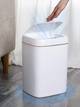 HOME USE κάδος απορριμμάτων HUH-0188 με φωτοκύτταρο, 13lt, λευκός