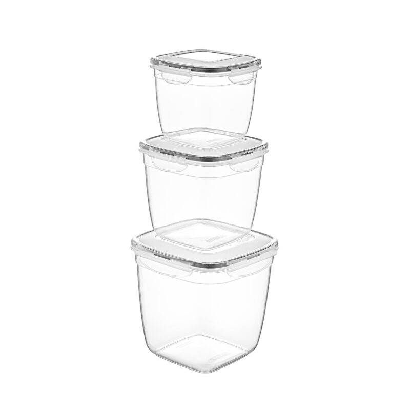 FRESH BOX ΔΟΧΕΙO ΤΕΤΡΑΓΩΝO ΒΑΘΥ ΣΕΤ 3ΤΜΧ