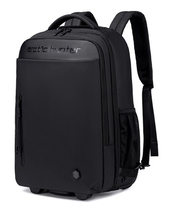 ARCTIC HUNTER τσάντα ταξιδίου LG1500165 με θήκη laptop 15.6", τροχήλατη, 27L, μαύρη