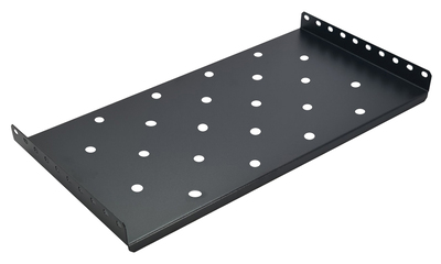 POWERTECH σταθερό ράφι για rack 19" NETW-0026, βάθος 250mm, μαύρο, 2τμχ
