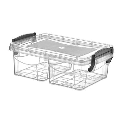 HIDE BOX ΟΡΘΟΓΩΝΙΟ ΑΠΟΘΗΚΕΥΣΗΣ 2ΘΕΣΕΩΝ ΜΕ ΧΕΡΟΥΛΙΑ KAI ΚΛΕΙΣΙΜΟ ΑΣΦΑΛΕΙΑΣ 0,58LT.