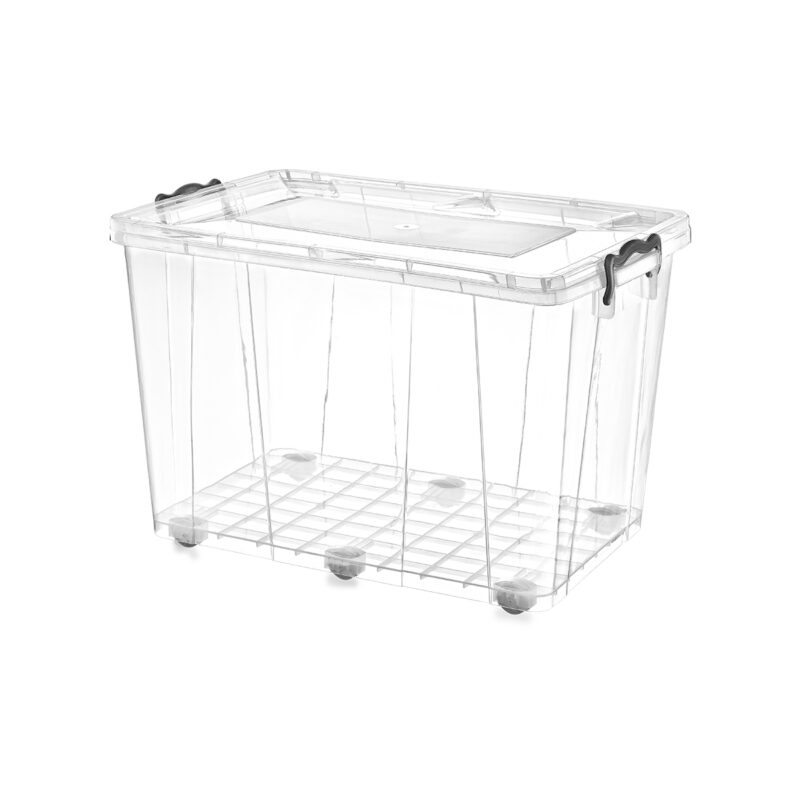 HIDE BOX ΟΡΘΟΓΩΝΙΟ ΑΠΟΘΗΚΕΥΣΗΣ ΜΕ ΡΟΔΑΚΙΑ ΚΑΙ ΧΕΡΟΥΛΙΑ ΚΛΕΙΣΙΜΟ ΑΣΦΑΛΕΙΑΣ 60LT