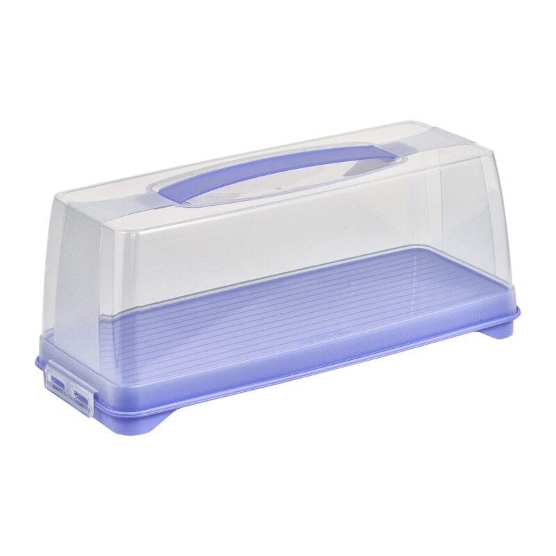 CAKE BOX ΟΡΘΟΓΩΝΙΟ BATON ΜΕ ΚΑΠΑΚΙ ΚΛΙΠ ΑΣΦΑΛΕΙΑΣ ΚΑΙ ΧΕΡΟΥΛΙ