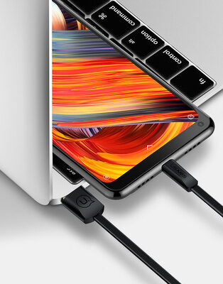 USAMS καλώδιο USB σε Lightning US-SJ199, 2A, 1.2m, μαύρο