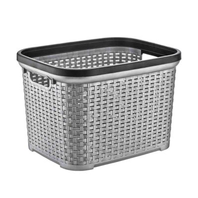ΚΑΛΑΘΙ ΑΠΟΘΗΚΕΥΣΗΣ DECOR RATTAN ΜΕ ΧΕΡΟΥΛΙΑ 20LT BROWN