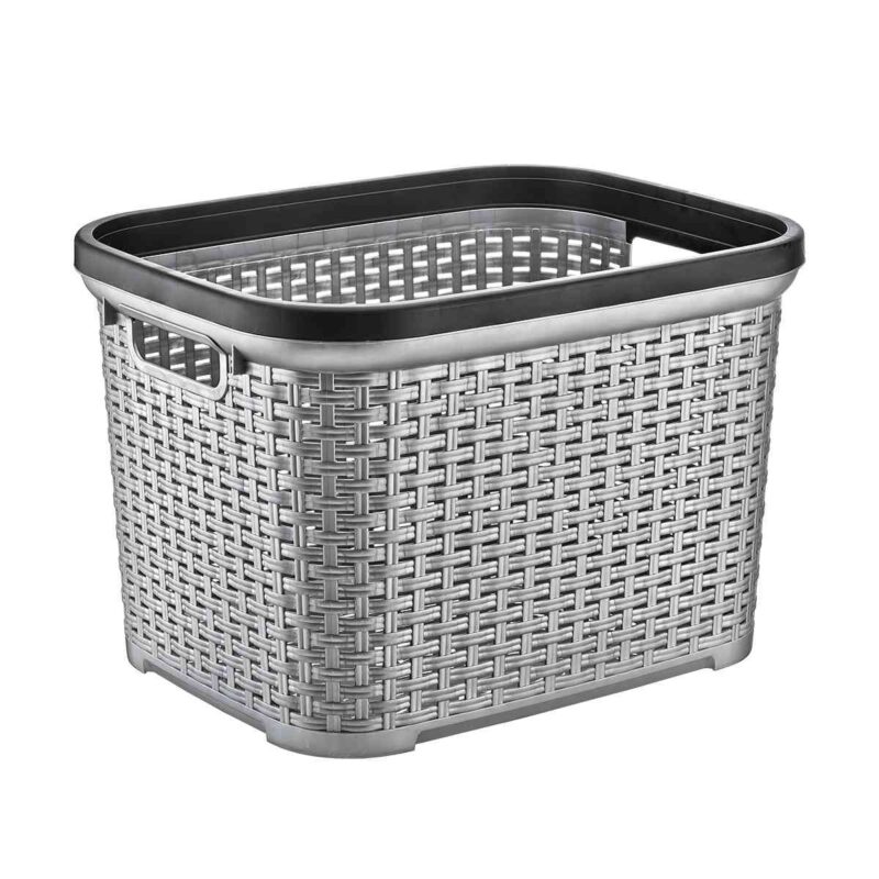 ΚΑΛΑΘΙ ΑΠΟΘΗΚΕΥΣΗΣ DECOR RATTAN ΜΕ ΧΕΡΟΥΛΙΑ 20LT BROWN