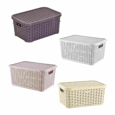 ΚΟΥΤΙ ΑΠΟΘΥΚΕΥΣΗΣ RATTAN ΜΕ ΧΕΡΟΥΛΙΑ ΚΑΙ ΚΑΠΑΚΙ 5LT MIX