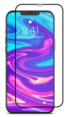 POWERTECH Tempered Glass 5D, full glue, iPhone 12 mini, μαύρο
