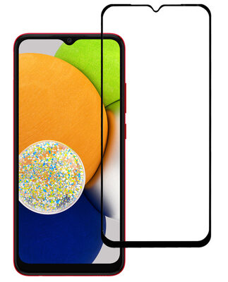 POWERTECH tempered glass 5D TGC-0574, Samsung A03, full glue, μαύρο