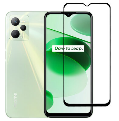 POWERTECH tempered glass 5D TGC-0579, Realme C35, full glue, μαύρο