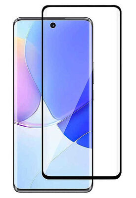 POWERTECH tempered glass 5D, full glue, curved, Huawei P50 Pro, μαύρο