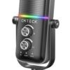 CMTECK επιτραπέζιο μικρόφωνο XM600, omnidirectional/καρδιοειδές, USB, RGB LED, μαύρο